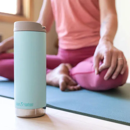 Vista 2 de Klean Kanteen TKWide - Tapa de café aislada a prueba de fugas, sin BPA, apta para lavavajillas, color gris pardo
