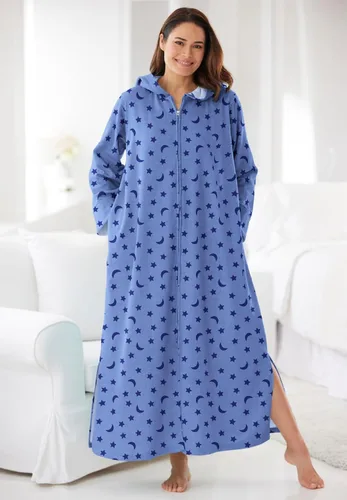 Vista 4 de Dreams & Co. Bata larga con capucha de forro polar de talla grande