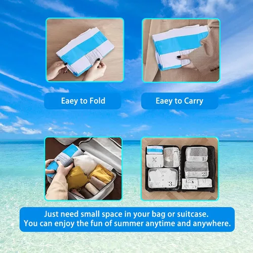 Vista 4 de Paquete de 3 flotadores de agua para adultos, flotadores de piscina multiusos 4 en 1, sillas de piscina flotantes para adultos, hamaca flotante