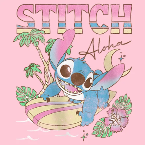 Vista 2 de Disney Little, Big Lilo Aloha Stitch - Camiseta de manga corta para niñas