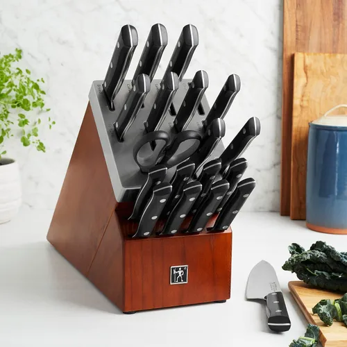 Vista 2 de HENCKELS Dynamic Razor-Sharp - Juego de cuchillos de 20 piezas, cuchillo de chef, cuchillo de pan, cuchillo de carne, diseño alemán informado por