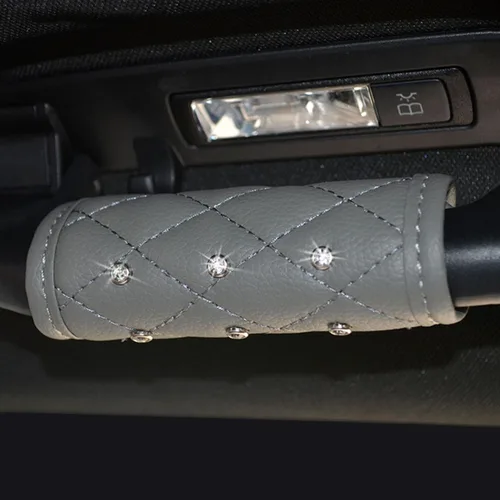 Vista 24 de Paquete de 2 fundas brillantes para manija de puerta de seguridad para automóviles, con cristales brillantes, almohadillas protectoras para manija