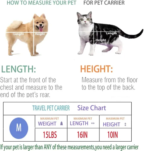 Vista 4 de Transportador de gatos para perros y mascotas, bolsas para gatos pequeños y medianos, perros y cachorros de 15 libras, de lado suave, aprobado por