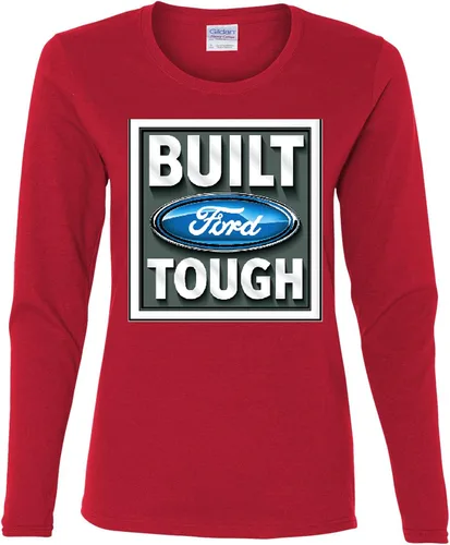 Vista 5 de L Built Ford Tough Classic Truck Logo Ford Mustang Shelby - Mangas largas oficiales para mujer