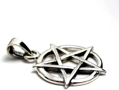 Vista 4 de COSUMOSU Inverted Pentacle Devil star 925 Sterling Silver Pendant Charm