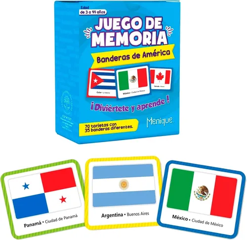 Vista 13 de Menique Juego de Memoria de Banderas de Estados de EE. UU. – 100 Tarjetas (50 Parejas) – Aprende Banderas de Estados, Capitales y Abreviaturas
