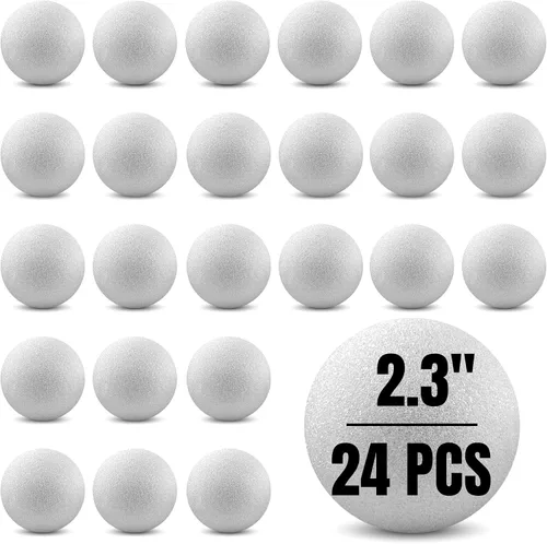 Vista 20 de Hygloss Bolas redondas de espuma para manualidades 6 piezas de espuma blanca de 3.8 pulgadas (XPS) para artes, pequeñas bolas de espuma