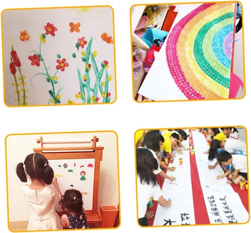Vista 9 de EXCEART 2 unidades de papel de dibujo blanco de acuarela para niños y niñas, actividades artísticas recicladas, ph neutro, dibujo en blanco