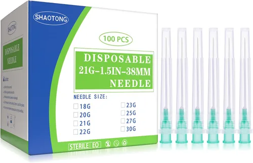 Vista 22 de SHAOTONG Accesorios Luer Lock de calibre 16 de 1.2 pulgadas, suministros de laboratorio desechables, paquete de 100 SHAOTONG - Aguja 16G de 1.2