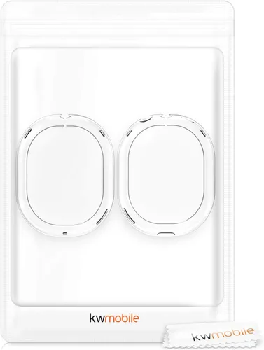 Vista 6 de kwmobile Fundas compatibles con Apple AirPods Max/AirPods Max 2 - 2 fundas protectoras para auriculares - Transparente