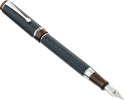 Vista 24 de Conklin Duragraph - Pluma estilográfica ámbar, punta media de oro macizo de 14 quilates, elegante herramienta de escritura con acabado ámbar cálido