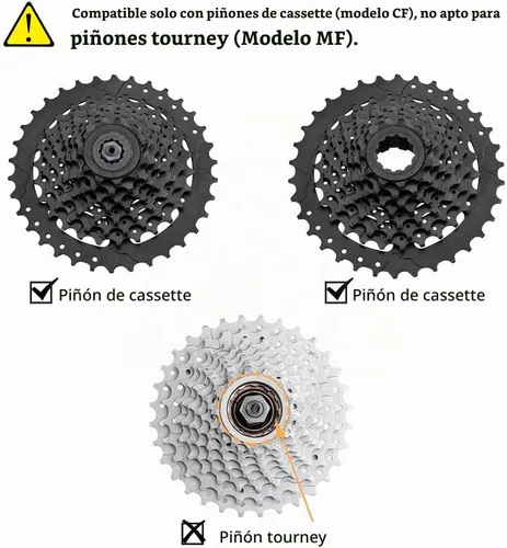 Vista 3 de QKURT Kit de herramientas de látigo de cadena, herramienta de extracción de casete de bicicleta+llave auxiliar+herramienta de bloqueo de casete