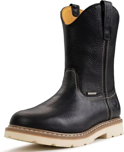 Vista 10 de SUREWAY Wellington Work Boots for Men Waterproof, Pull On, Full Grain Leather Wellington Work Boots