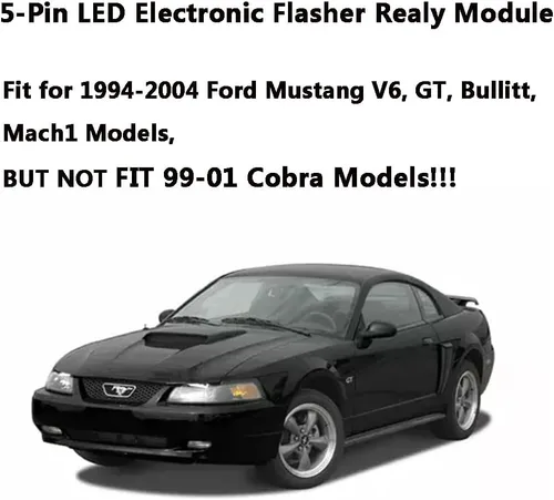 Vista 3 de Relé intermitente LED EP27 de 5 pines compatible con Ford Mustang V6, GT, Bullitt, Mach1 1994-2004 Ford Five Hundred 2005-2007 Señal de giro