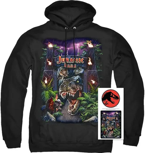 Vista 2 de Popfunk Classic Jurassic Park Welcome to The Park & Clever Girl - Sudadera con capucha y calcomanías