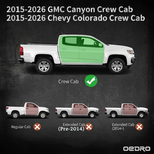 Vista 2 de Estribos OEDRO aptos para Chevy Colorado/GMC Canyon Crew Cab 15-26