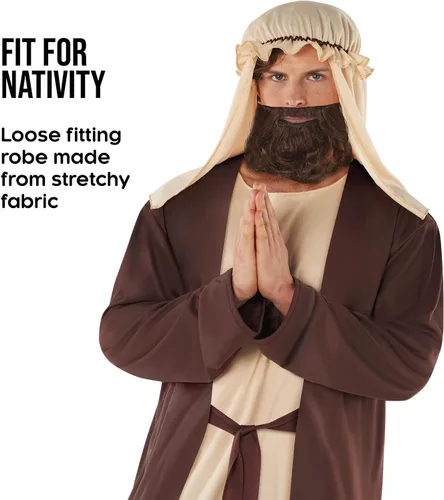 Vista 3 de Morph Joseph Costume Men Biblical Costume Adult Nativity Costumes For Adults Shepherd Costume Jesus Costume Bible Costume