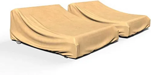 Vista 7 de Budge All Seasons - Funda para tumbona de patio, ligera, resistente a los rayos UV, grande, color marrón