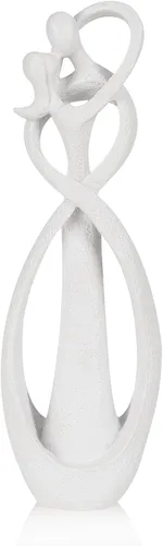 Vista 9 de Trycooling Estatua de los amantes de los besos, escultura abstracta, estatuas de resina para decoración del hogar, oficina, estante de escritorio