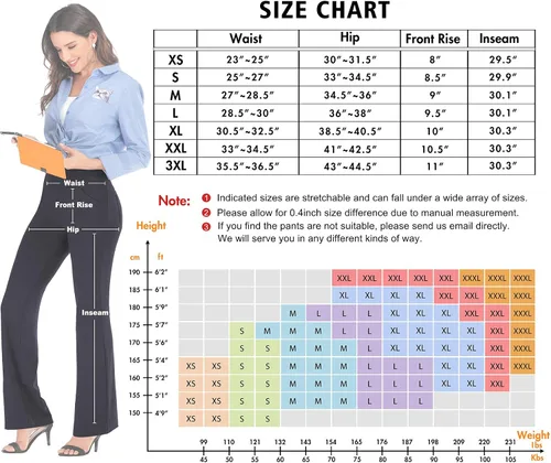 Vista 6 de IUGA - Pantalones de yoga de corte de bota para mujer, pantalón de cintura alta y control de abdomen, con 4 bolsillos, pantalones de entrenamiento