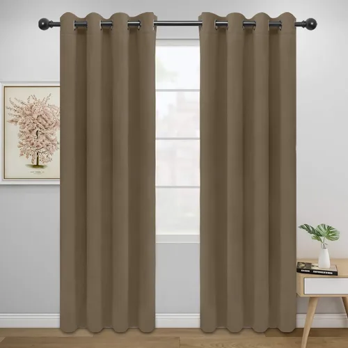 Vista 181 de Easy-Going - Cortinas opacas para dormitorio, aislamiento térmico sólido con ojales, cortinas de ventana para reducción de ruido, cortinas
