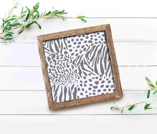 Vista 2 de GSS Designs - Plantillas de piel de animal para pintar sobre lienzo de madera, papel, tela, azulejos, animales, plantillas de impresión de piel, 12