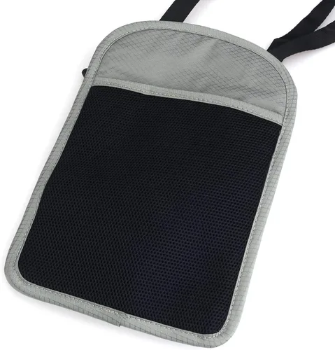 Vista 3 de Noneea Billetera de pasaporte con protección RFID para el cuello de viaje, ultrafina, bolsa de viaje, tela suave e innovadora resistente al
