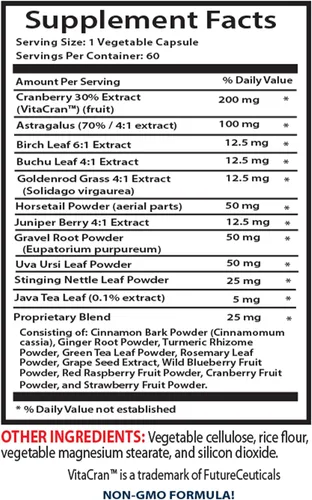Vista 5 de Suplemento dietético de apoyo inmunológico, apoyo renal, vitaminas de arándano, limpieza renal, fórmula de desintoxicación y reparación de riñones