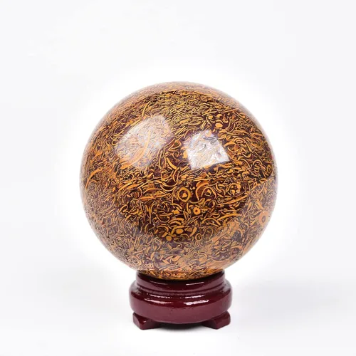 Vista 62 de JIC Gem Piedra Natural de Jaspe Africano Cristal de Curación Esfera Adivinación Bola de Piedra Preciosa, Feng Shui Reiki Aura Decoración