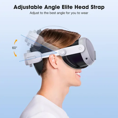 Vista 2 de KUNSLUCK Head Strap for Meta Quest 3, Elite Strap for Oculus Quest 3 Accessories, Adjustable Lightweight Quest 3 Head Strap Replacement