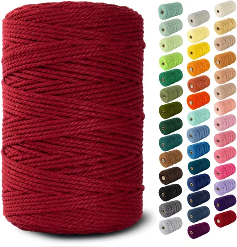 Vista 71 de Nook Theory Hilo de macramé de 3mm 109 yardas - Cuerda de macramé suave de 4mm, 5mm perfecta para nudos - Suministros de macramé para colgadores