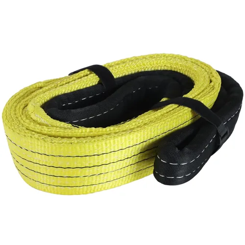 Vista 8 de Correas de elevación de eslinga, 2" x 4' 2-capas Correas de elevación planas resistentes de nylon con ojo plano para eslinga de elevación, Correa