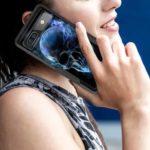 Vista 72 de Funda para Pixel 6A, funda protectora híbrida de doble capa resistente a prueba de golpes de policarbonato duro de silicona suave TPU para Google