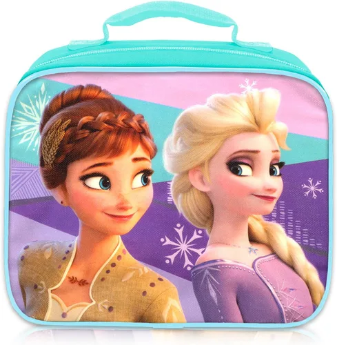 Vista 4 de Disney Frozen Anna and Elsa - Mochila escolar para niñas, paquete con bolsa escolar de Frozen de 16 pulgadas, bolsa de almuerzo, botella de agua