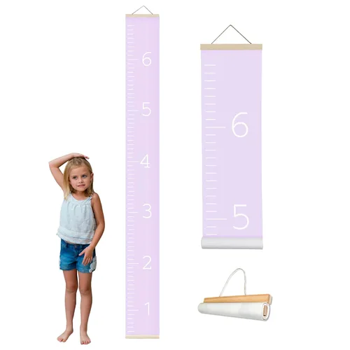 Vista 21 de Morxy Tabla de Crecimiento de Lona para Niños - Decoración de Pared Unisex para Habitación de Niños - Tabla de Medición de Altura - Cinta de Pared