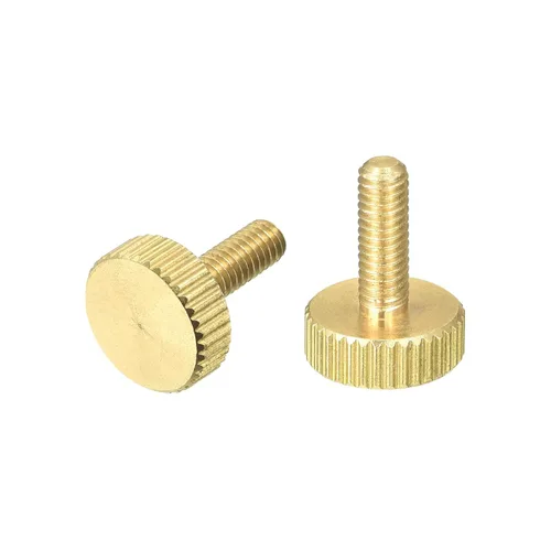 Vista 38 de uxcell Tornillos moleteados para pulgar, pernos planos de latón M3x4mm, sujetadores para PC, electrónicos, mecánicos, 2