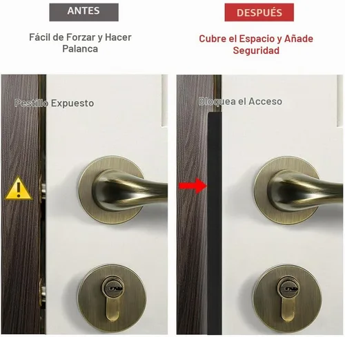 Vista 2 de Placa protectora para puerta de 7 pulgadas, protector de seguridad para puerta de salida
