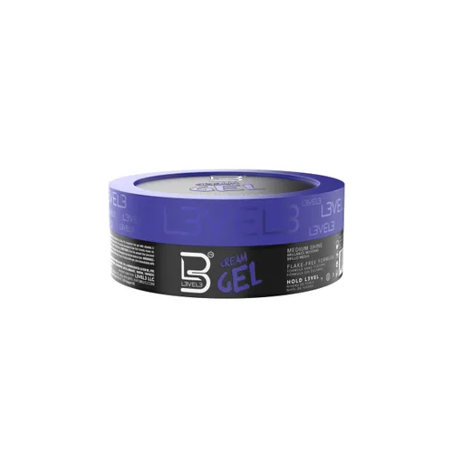 Vista 4 de L3 Gel en crema Level 3, proporciona volumen y sujeción media, con vitaminas para nutrir y proteger el cabello nivel tres para hombre