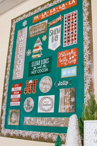 Vista 2 de Teacher Created Resources Home Sweet Classroom - Borde recto de invierno (TCR8723)
