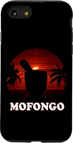 Vista 13 de Funda de regalo divertida para iPhone 15 con mofongo pilon palmeras puesta de sol