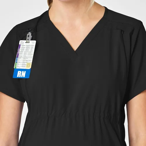 Vista 5 de Wink W123 - Camiseta de maternidad con cuello en V Negro