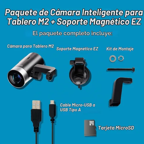 Vista 7 de Escort M2 Smart Dash Cam (1080P) + soporte Escort EZ Mag para detectores de radar
