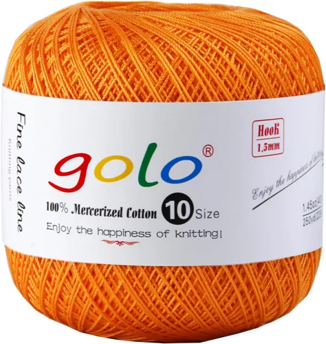 Vista 26 de Golo - 3 bolas de hilo de ganchillo tamaño 10, hilo de crochet para tejer a mano 102