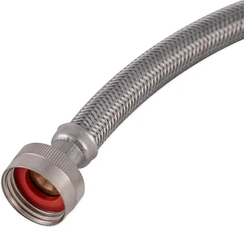 Vista 7 de Eastman 41065 manguera para lavadora de acero inoxidable con codo de 90 grados, 3/4 pulgadas X 3/4 pulgadas, 1 par