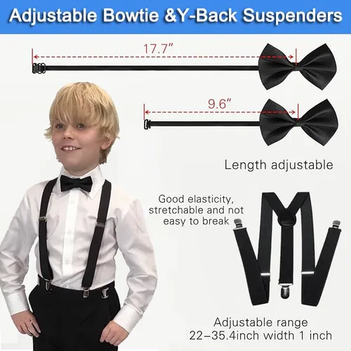 Vista 3 de FUYVA Old Man Wig Costume for Kids, 100 Days of School Cosplay Fun Set for Boys - 7 Pieces with Grey Wig, Mustache, Cane, Glasses for Grandpa