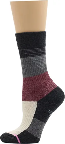 Vista 2 de Dr. Motion Calcetines de compresión para mujer con cojín mejorado y soporte de arco transpirable, 4 pares