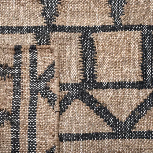 Vista 6 de SAFAVIEH Kilim Collection - Alfombra decorativa, 2 x 3 pies, natural y carbón, yute de tejido plano hecho a mano, ideal para zonas de alto tráfico