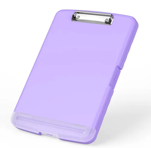 Vista 19 de Rimilak Portapapeles de plástico con almacenamiento, portafolio de enfermería de alta capacidad 8.5 x 11 con soporte para bolígrafo, tamaño 14.2 x