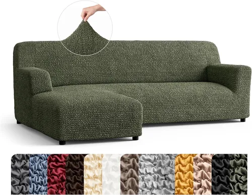 Vista 24 de PAULATO BY GA.I.CO. Funda de sofá modular, funda para sofá chaise longue en forma de L, fundas lavables para sofá esquinero, funda elástica de Gris