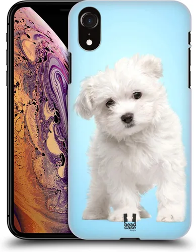 Vista 11 de Head Case Designs Estuche rígido para perros y perros en blanco y negro compatible con Apple iPhone XR calzones para perro blanco y negro.